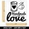 Handmade With Love Sew Sewing Thread Spool Self-Inking Rubber Stamp Ink Stamper